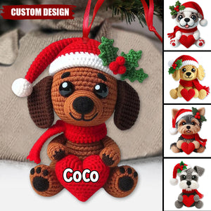 Merry Christmas Dogs - Personalized Dachshund Ornament