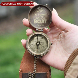 Nautical Marine Life - Personalized Boating Compass
