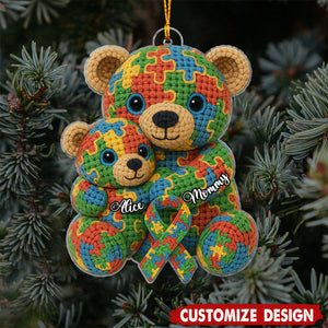 Strong Mama - Personalized Autism Awareness Ornament