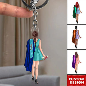 Call Me Master Bachelor Graduation Gift Personalized Acrylic Keychain