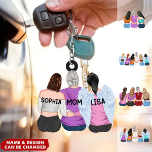 Personalized Mother & Daughter Keychain