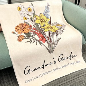 Grandma / Mom's Garden - Customized Winter Blanket