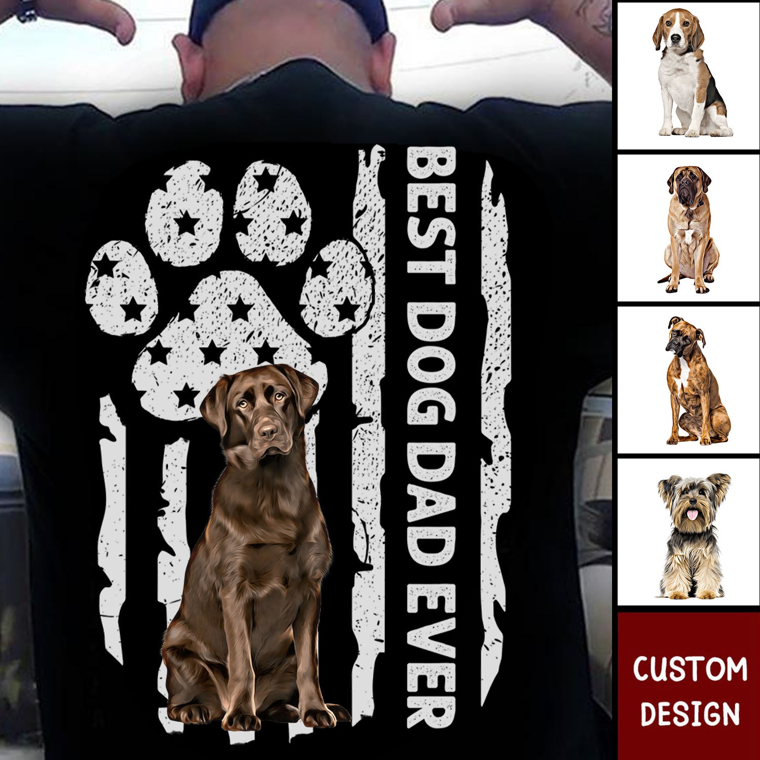Best Dog Dad/Mom Ever - Personalized Unisex T-shirt - Gift for Pet Lovers