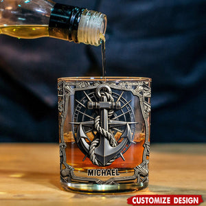 Proud Sailor - Personalized Boating Whiskey Glass