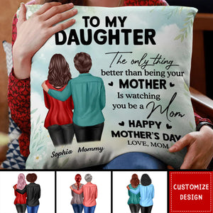 To My Daughter From Mom - Personalized Pillow - Mother's Day Gift For Daughter