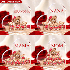 Personalized Bear Acrylic Plaque For Grandma/Mother