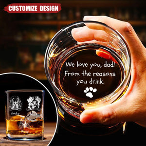 From The Reasons You Drink- Personalized Photo Whiskey Glass