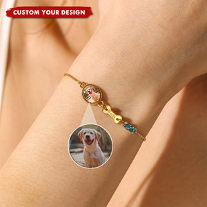 Personalized Pet Photo Memorial Bracelet, Loss Jewelry to Honor Pet