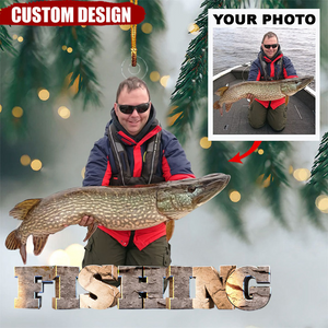 Customized Photo Ornament - Personalized Photo Mica Ornament - Christmas Gift For Fishing Lovers, Family