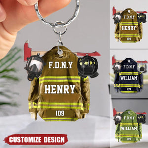 Personalized Acrylic Keychain - Gift For Firefighter