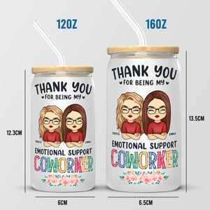 Thanks For Being My Unpaid Therapist - Personalized Glass Cup, Iced Coffee Cup - Gift For Best Friends, Sisters