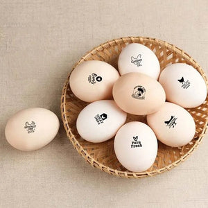 Personalized Chicken Silhouette Pattern Egg Stamp Farm Egg Label with Text - Mother's Day Father's Day Gift for Family Farmer Breeder