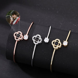 Custom Projection Bracelet Personalized Photo Bracelet Heart Jewelry Gift for Her