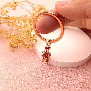 Personalized Birthstone Kids Charms Keychain-Gift for Mom Grandma