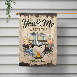 Drive Slow Drunk Campers Matter Husband Wife Camping Couple - Personalized Custom Flag