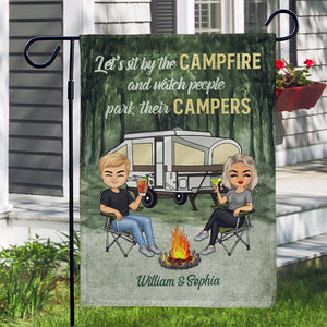 Drive Slow Drunk Campers Matter Husband Wife Camping Couple - Personalized Custom Flag