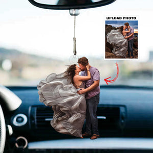 Personalized Couple Upload Photo Hanging Ornament