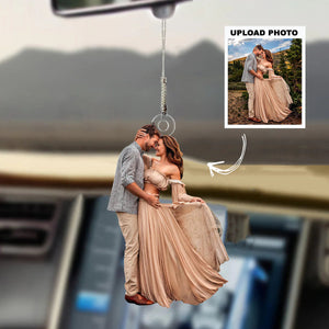 Personalized Couple Upload Photo Hanging Ornament