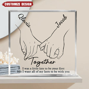 I Love You Forever & Always - Couple Personalized Square Shaped Acrylic Plaque