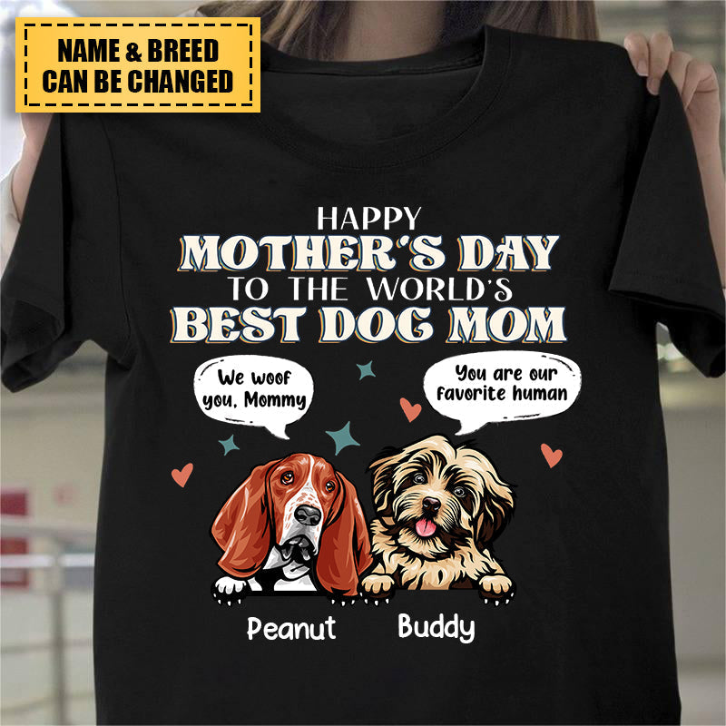 Dog Personalized Shirt, Mother's Day Gift for Dog Lovers, Dog Dad, Dog Mom