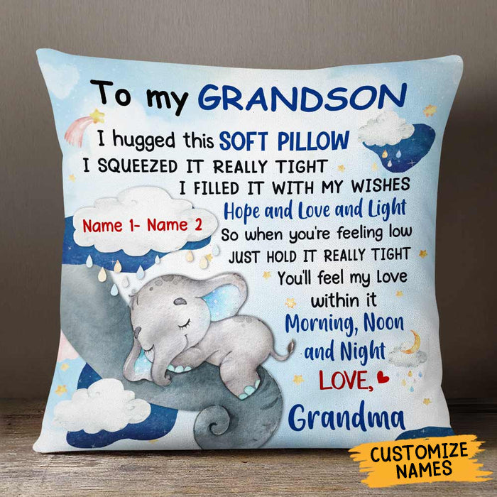 Elephant Grandma Or Mom To Kids Hug This Pillow