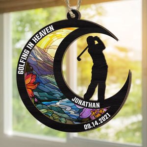 Fishing In Heaven - Personalized Suncatcher Ornament