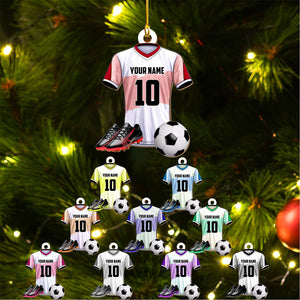 Custom Name Soccer Christmas Ornament, Christmas Gift For Soccer Lover, Gift For Soccer Player