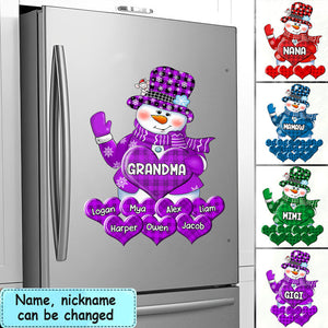 Colorful Christmas Snowman Grandma Mom Little Heart Kids Customized Sticker/Decal