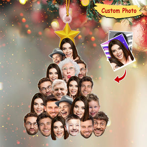 Unique Gift Upload Photos Christmas Tree 2023 Personalized Ornament