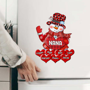 Colorful Christmas Snowman Grandma Mom Little Heart Kids Customized Sticker/Decal