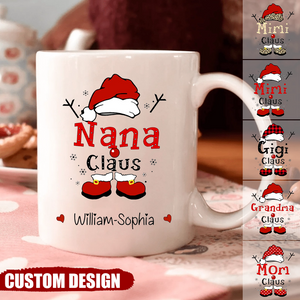Personalized Christmas Grandma Claus Snowflake Mug