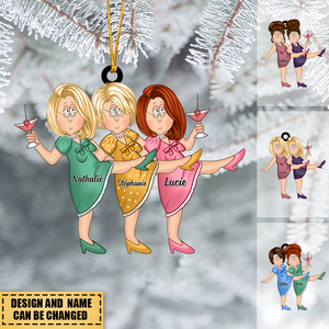 Personalized Friends/Besties/Twins/Sisters Christmas Ornament