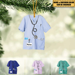 Custom Christmas Ornament Gift For Nurse - Nurse Uniform Christmas Ornament