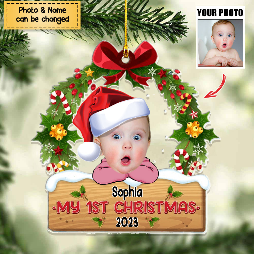 My 1St Christmas - Personalized Baby Acrylic Photo Ornament