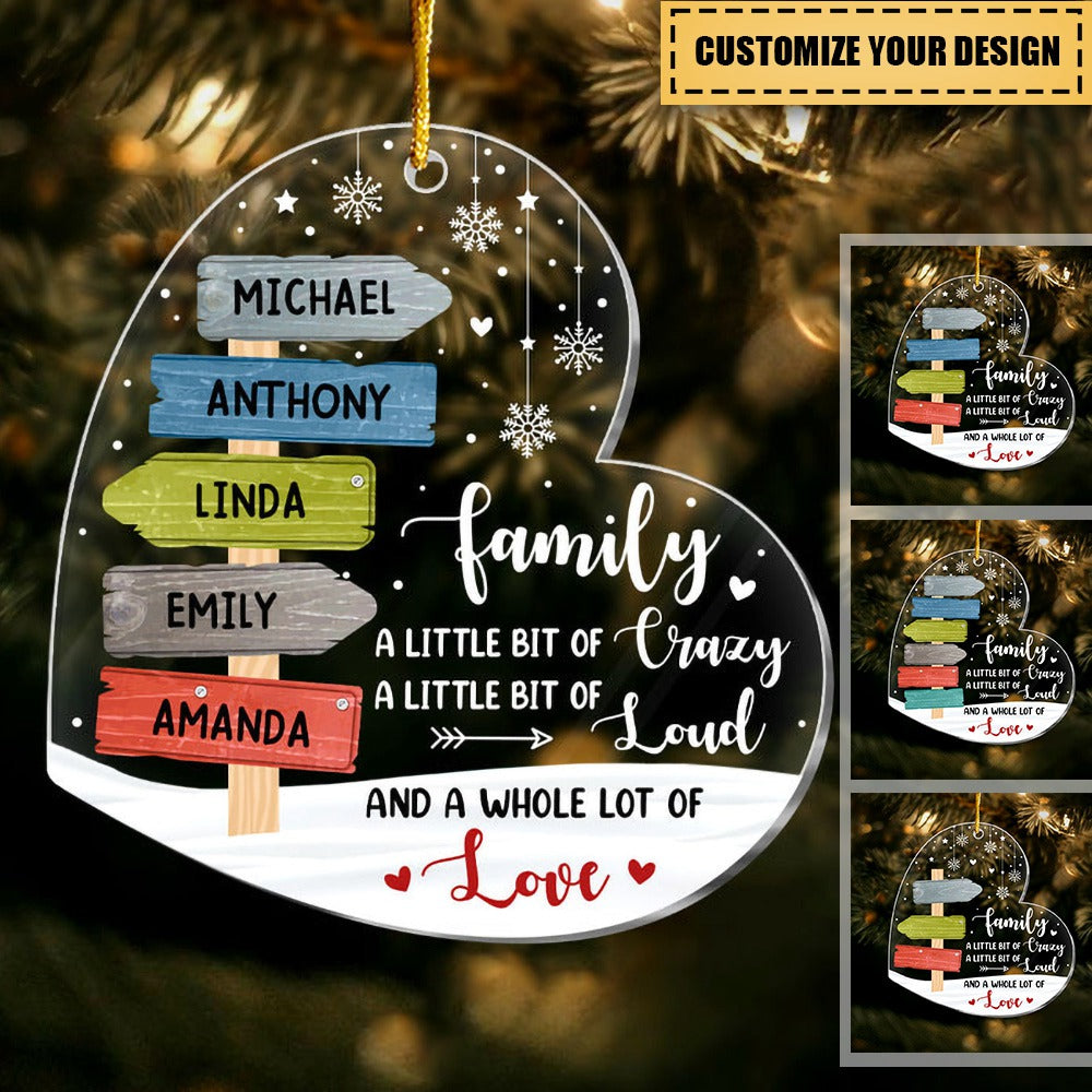 Gift For Family A Whole Lot Of Love Acrylic Christmas Ornament