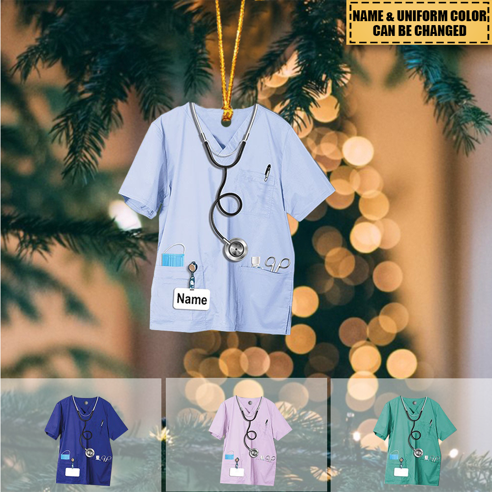 Custom Christmas Ornament  Gift For Nurse - Nurse Uniform Christmas Ornament