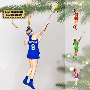 Personalized Lacrosse Players Christmas Ornament, Gift for Lacrosse Lovers