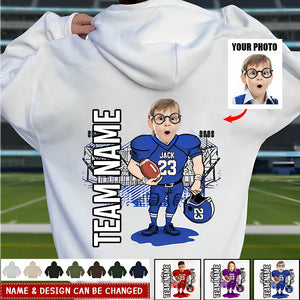 Personalized American Football Caricature Shirt Custom With Photo
