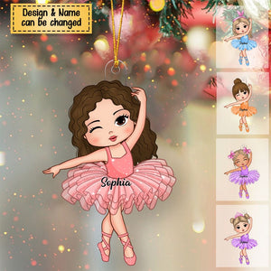 Gift For Girl Loves Ballet Acrylic Christmas / Car Ornament