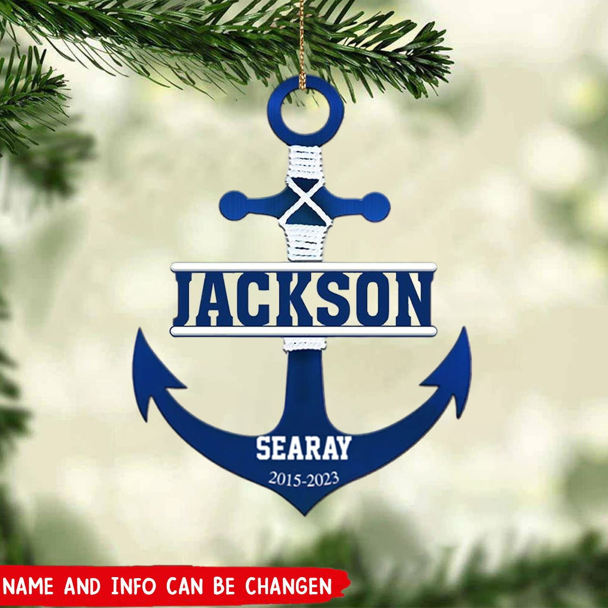 Anchor Christmas Ornament,Christmas Gift For The Captain