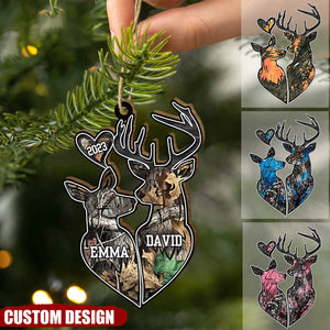 Personalized Wood Ornament - Christmas Gift For Couple, Wife, Husband