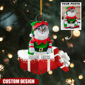 Baby Or Pet Christmas Gift - Personalized Photo Mica Ornament