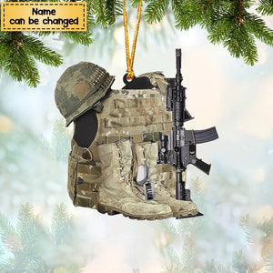 Boots & Hat - Personalized Flat Acrylic Christmas Ornament