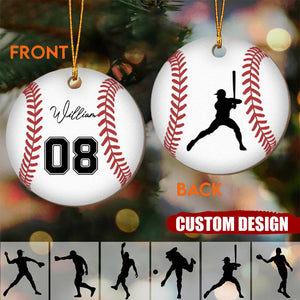 Baseball Ball - Personalized  Wooden Car/Christmas Ornament