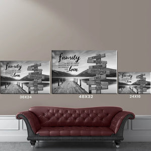 River Pier A Little Whole Lot of Love - Personalized Family Poster