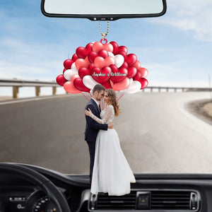 Love balloon couple car ornament - Gift for couple