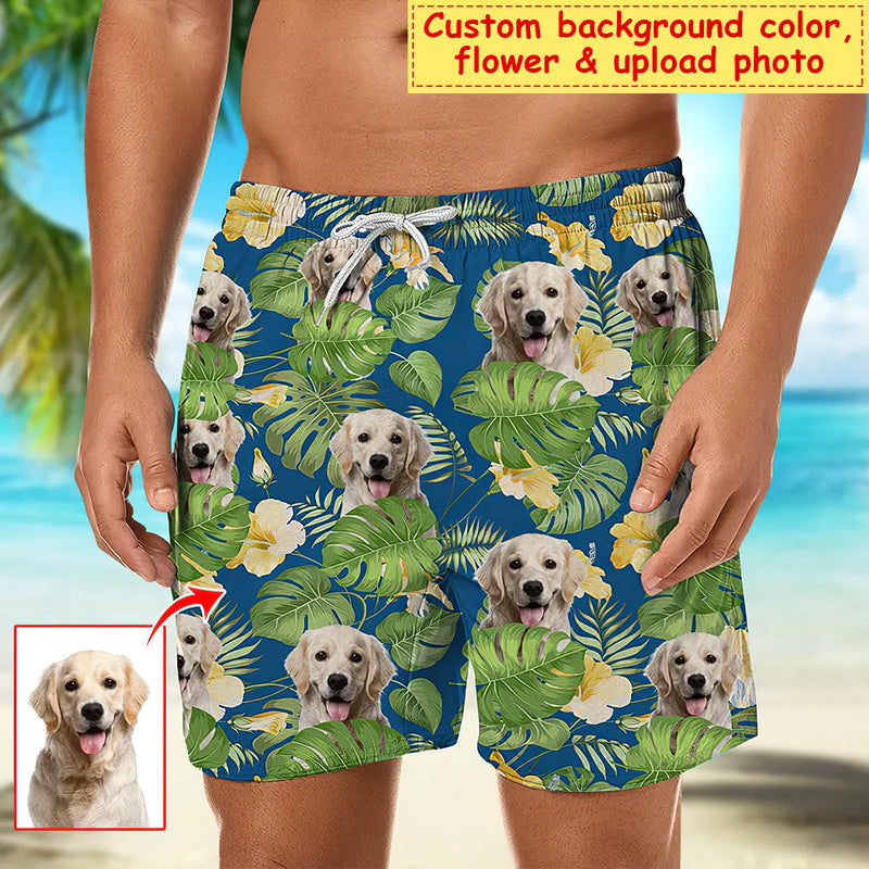 Custom Photo  - Hawaii Shorts Tropical Plant Men Beach Shorts