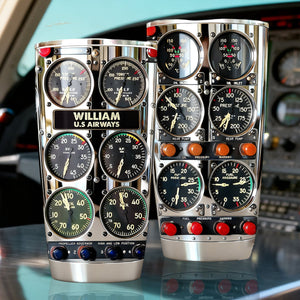 Aviation Control Panel - Personalized Aviation Tumbler
