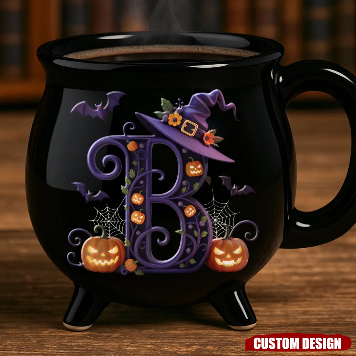 Personalized Ceramic Cauldron Coffee Mug - Halloween Witchy Gifts For Besties, Sisters, BFF, Family, Yourself - Brew And Boo