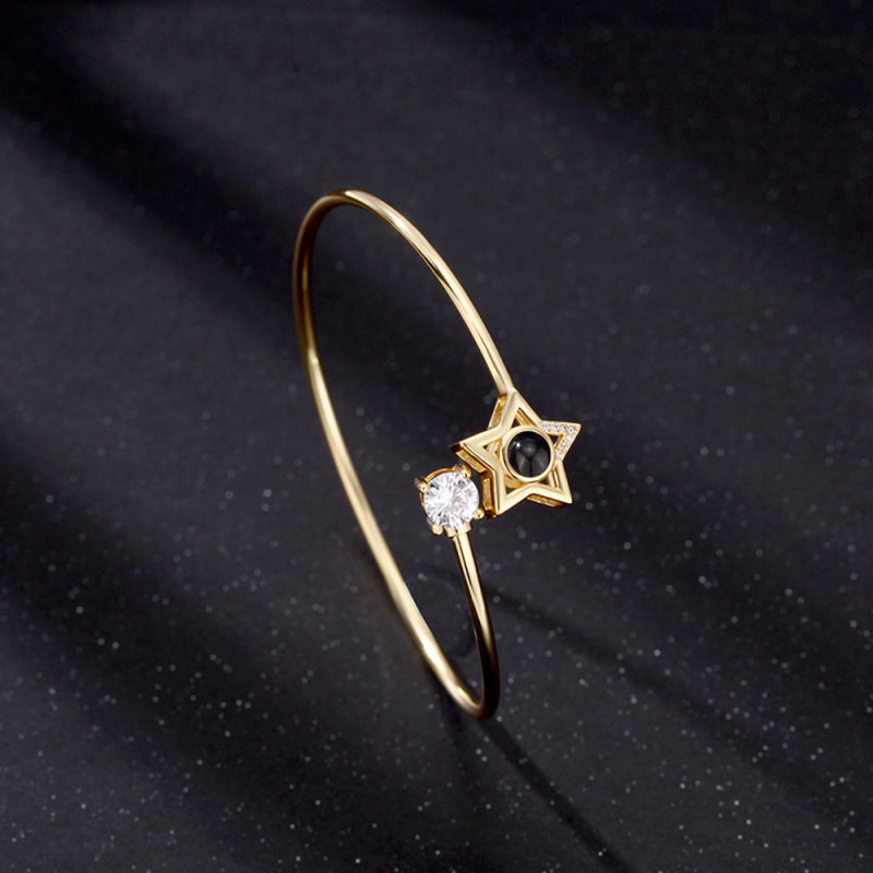 Custom Projection Bracelet Personalized Photo Bracelet Heart Jewelry Gift for Her